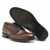 Zapato derby Fabi piel marrón con agujeros