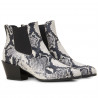 Women's Hogan Texan Ankle Boots  in reptile-printed leather