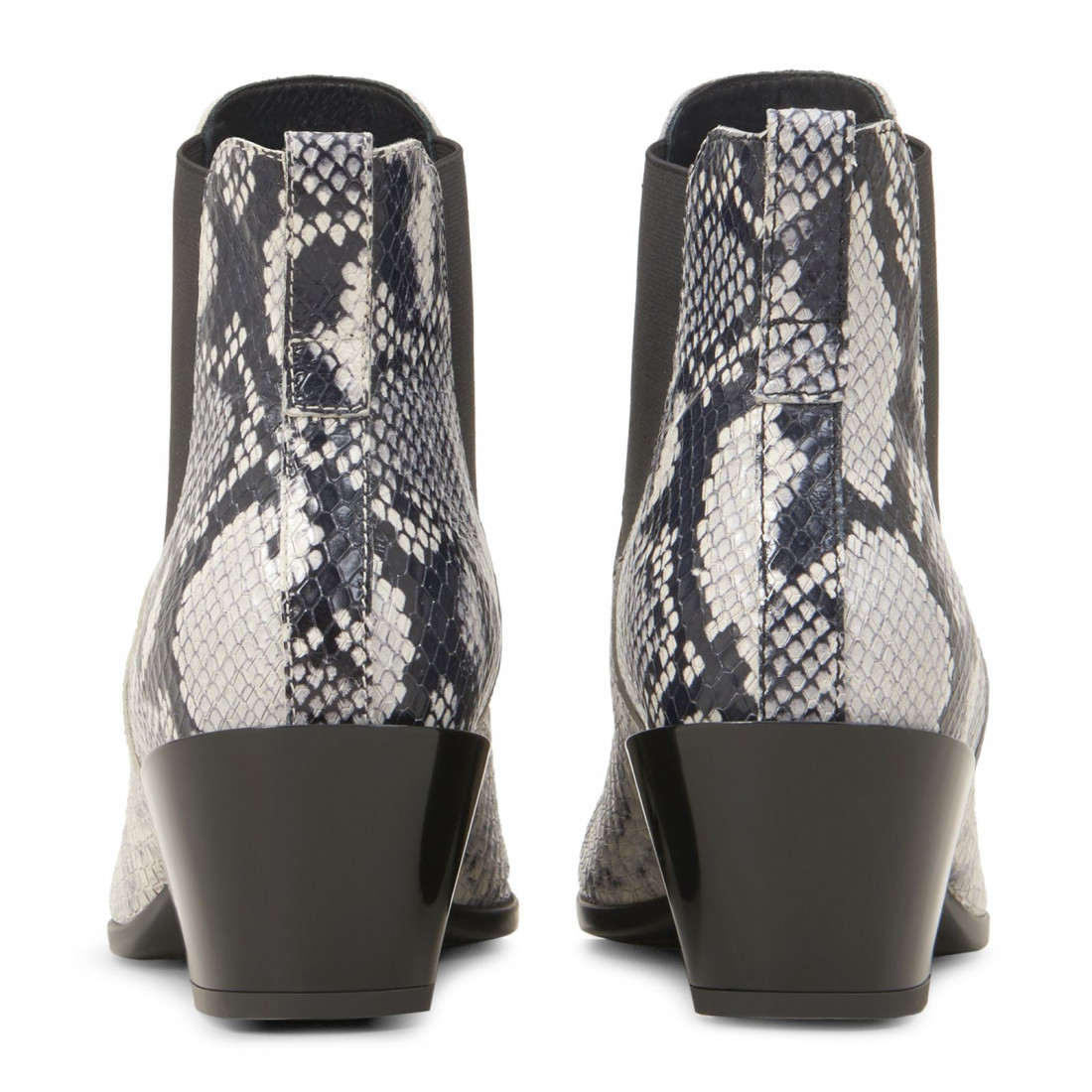 Women's Hogan Texan Ankle Boots  in reptile-printed leather
