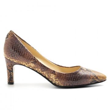 Python printed leather L'Arianna pump with medium heel