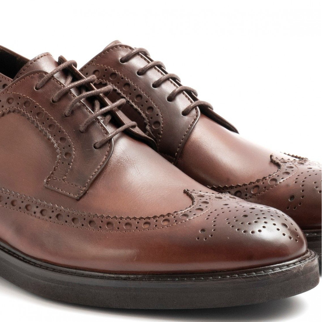 Men's Jerold Wilton derby shoes in brown leather