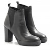 Black leather Carmens Casia Ely platform ankle boots