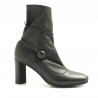 Black stretch leather L'arianna heeled booties
