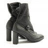 Black stretch leather L'arianna heeled booties