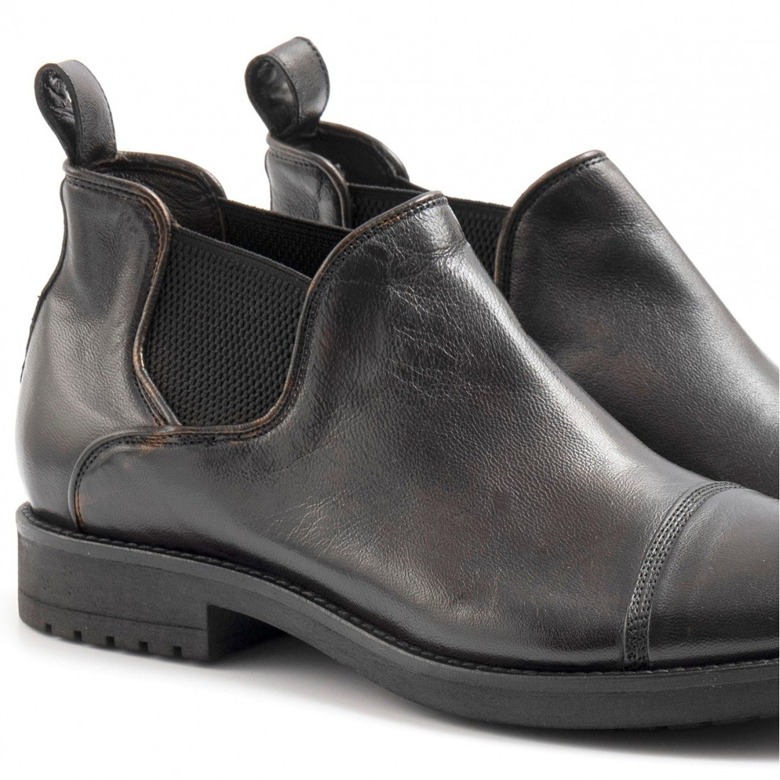 Men's JP David ankle boots in brown soft leather