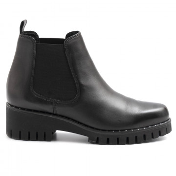 Black leather Dei Colli beatles ankle boots for woman