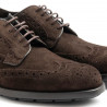 Brown suede Marco Ferretti derby shoes for man