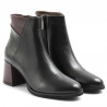 Black and bordeaux soft leather Calpierre ankle boots