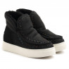 Black suede Movie's ankle boots with faux-fur lining