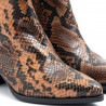 Python-print Sangiorgio booties with medium heel