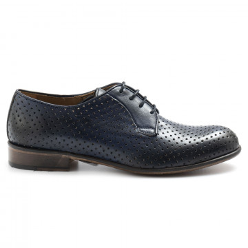 Women's Sangiorgio lace up shoes in blue leather