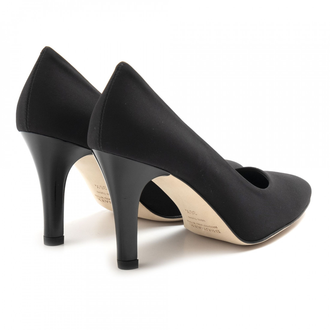 Black fabric Brunate heeled women's shoes