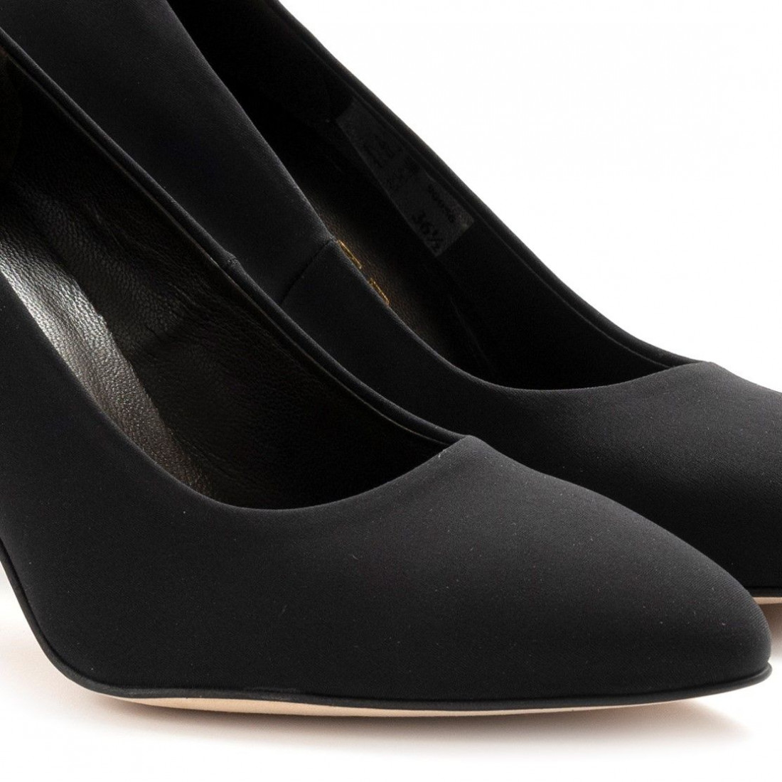 Black fabric Brunate heeled women's shoes
