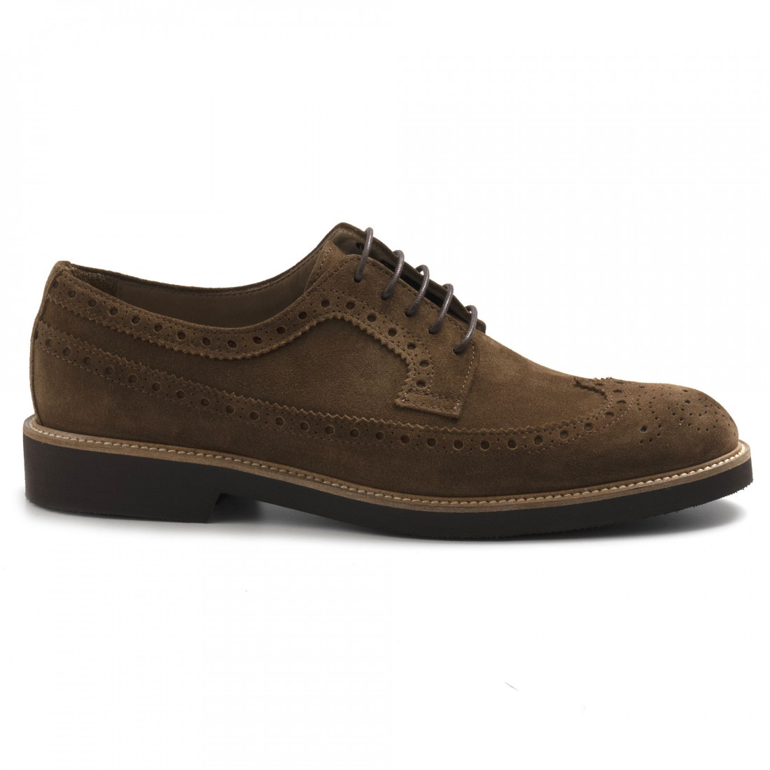 Men's Jerold Wilton full brogue derby shoes in brown suede