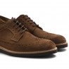 Men's Jerold Wilton full brogue derby shoes in brown suede