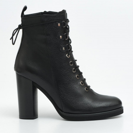 Fly London Tapa Black Leather Lace Up Block Heel Cleated Sole Platform Ankle  Boots - KissShoe