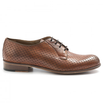 Women's Sangiorgio lace up shoes in brown leather