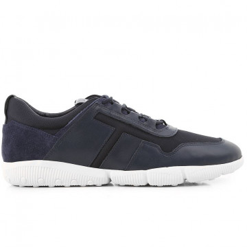 Men's Tod's sneakers in blue leather and fabric