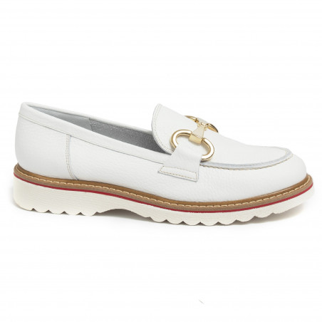 White soft Philosophy moccasin with