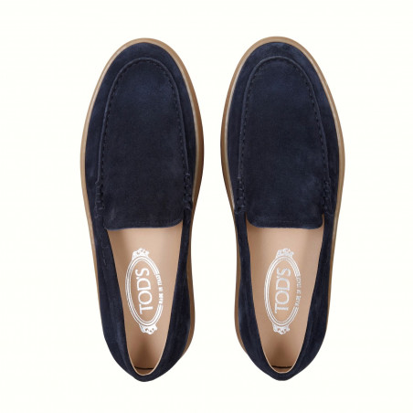 Men's Tod's Slipper Loafers in blue suede