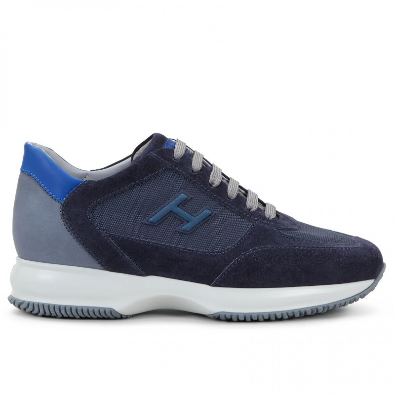 Men's Hogan Interactive blue and grey sneakers