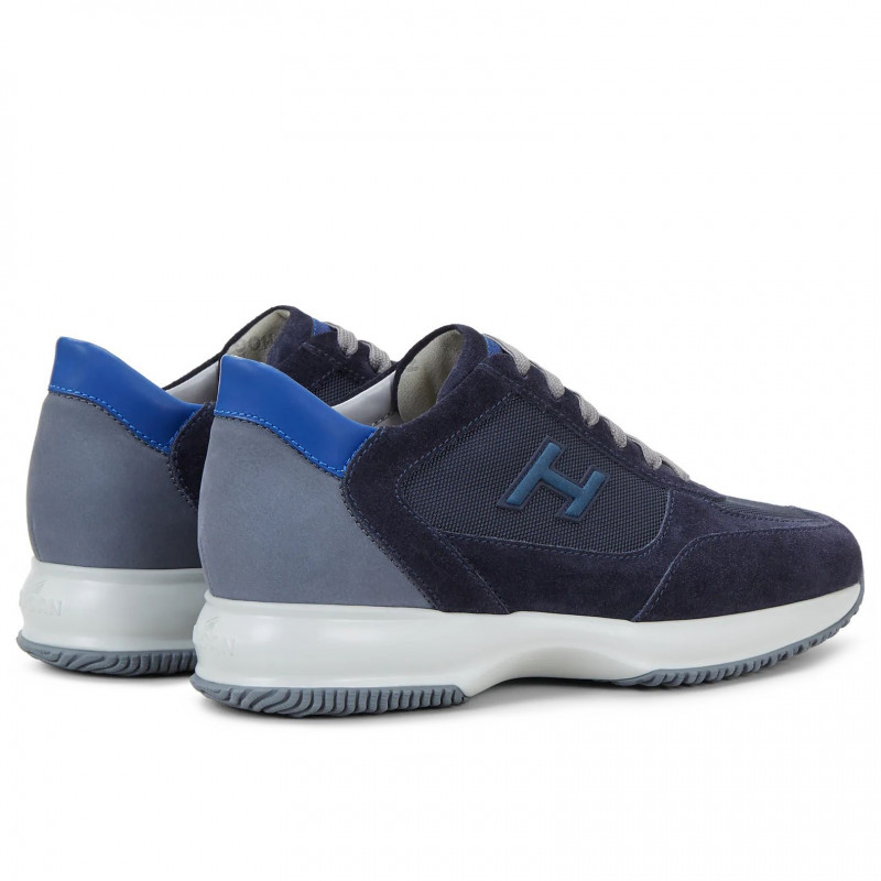 Men's Hogan Interactive blue and grey sneakers