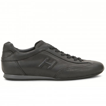 E9840 sneaker uomo black HOGAN H357 scarpe tissue/suede shoe man 