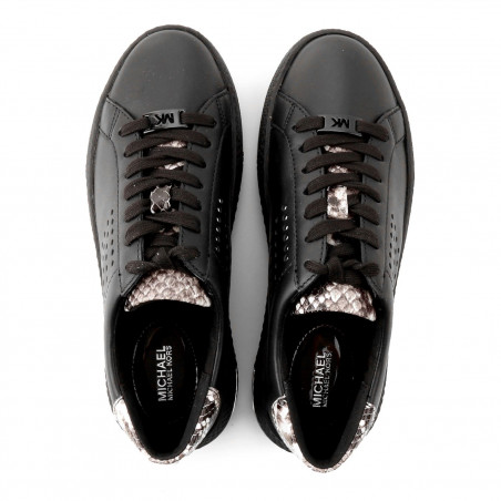Black leather and print Codie lace up