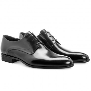 Black Calfskin Moreschi Dublin Oxford shoes