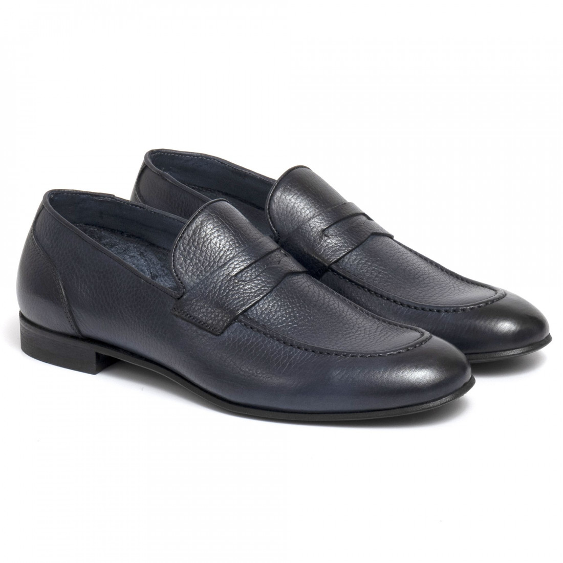 Blue John White men's loafers in unlined leather
