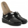 Cinzia Soft zwarte schoen met dubbele scheur en binnenzool