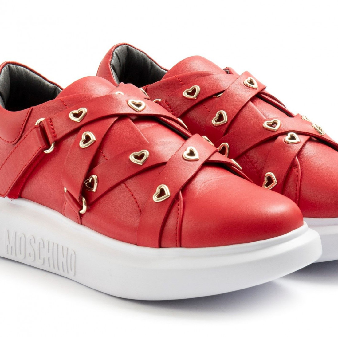 moschino red sneakers