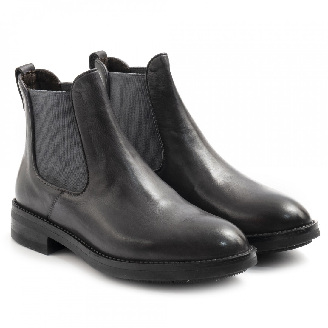 Grey handwaxed leather John White by Brecos chelsea boot