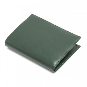 Dnero Book Wallet aus weichem grünem Leder