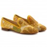 Belle Vie schoen model Via Danesi geel met gekleurde strass steentjes