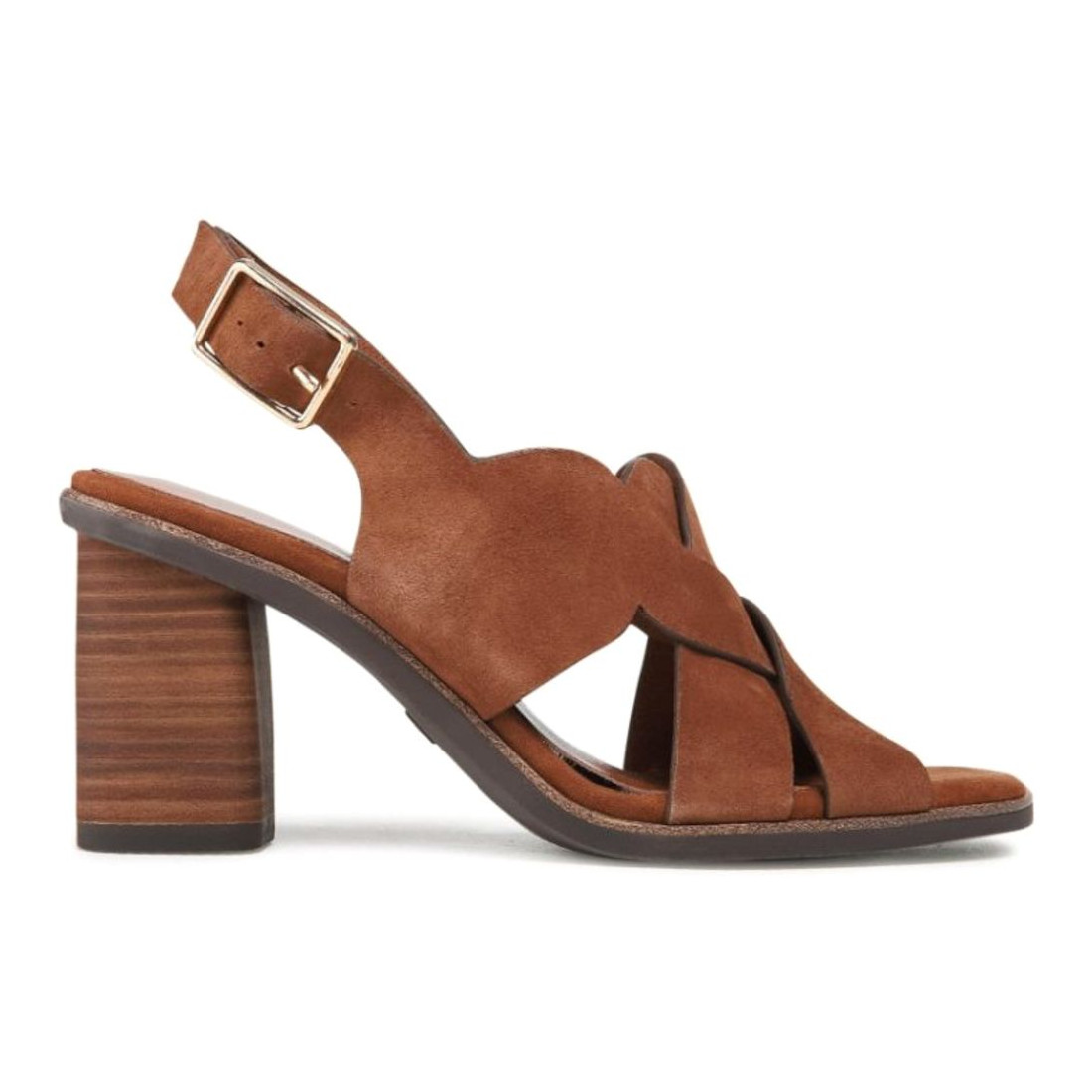 Tamaris sandal in leather with medium heel