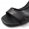Sandale à talon en cuir noir Michael Kors Tasha