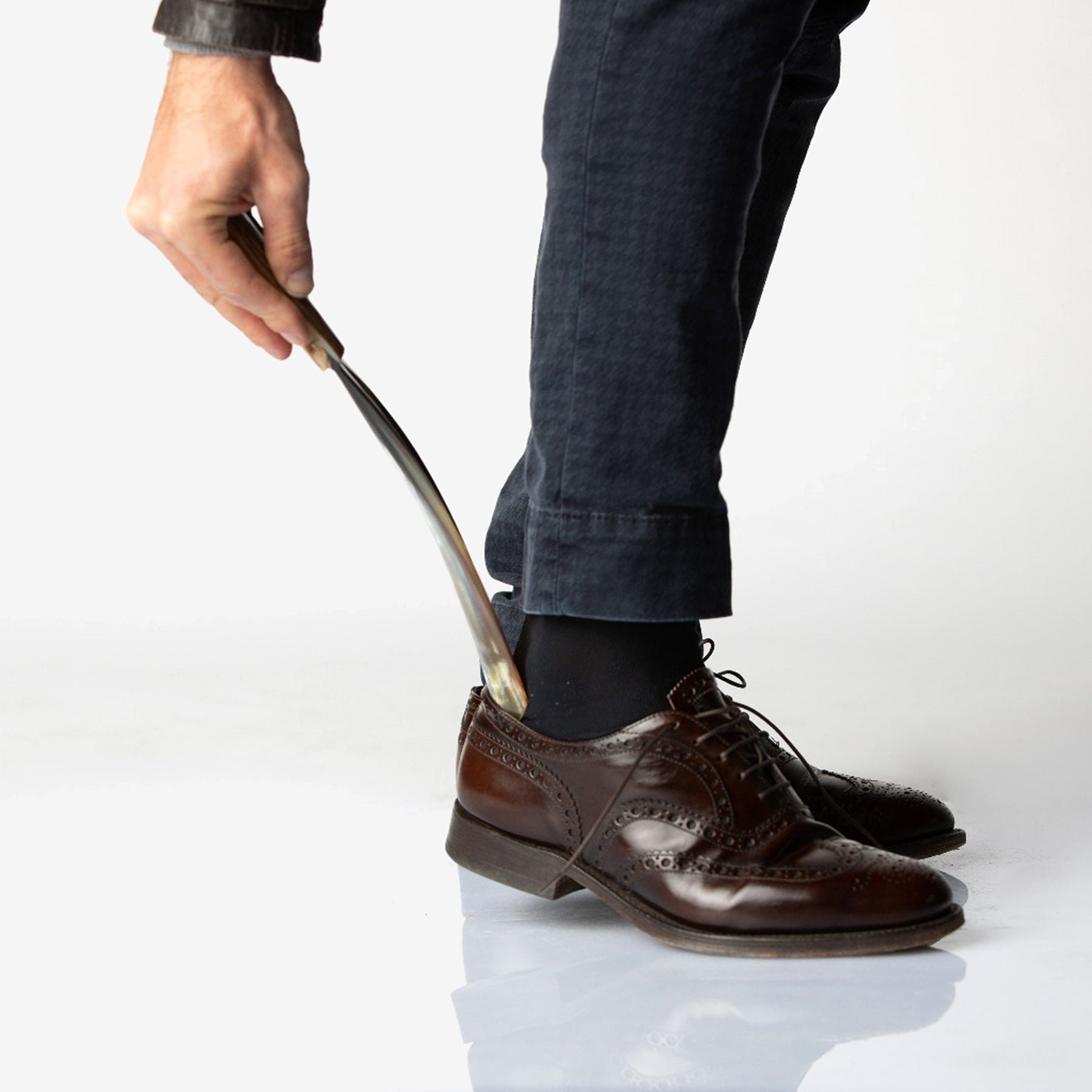 Brass shoehorn horse