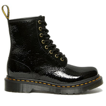 Dr. Martens 1460 Distressed black patent leather ankle boots