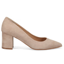 Sangiorgio beige suede decolleté with medium heel