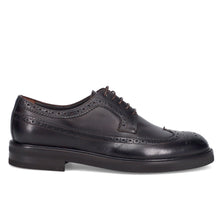 Zapato derby formal Jerold Wilton marrón oscuro en piel suave