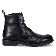 Bottine lacée homme JP/David en cuir noir