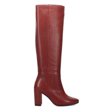 Botte L'Arianna rouge en cuir avec talon haut