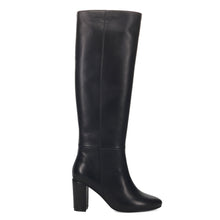 Botte L'Arianna noire en cuir avec talon haut
