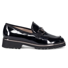 Mocassin Sangiorgio en vernis noir avec morsure
