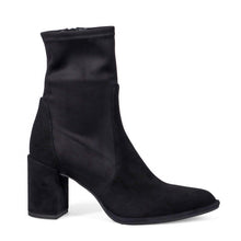 Bottine Silvia Rossini noire avec talon moyen et tige élastiquée