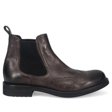 Bottine Chelsea Brogue JP David en cuir souple gris