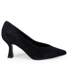 Escarpin Sangiorgio en daim noir avec talon moyen