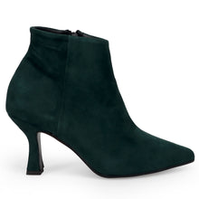 Women's ankle boot Sangiorgio in green suede with medium heel