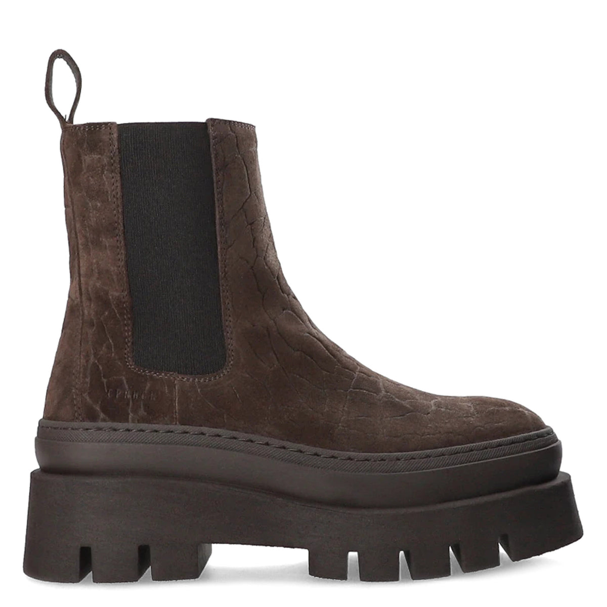 COPENHAGEN: Bottine Chelsea Copenhagen Studios CPH686 en daim chocolat effet croco